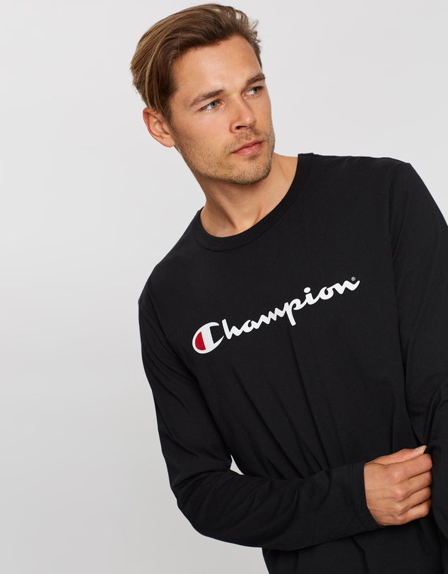 Champion US Classic Graphic Long Sleeve Tee – Black - ANTHEM