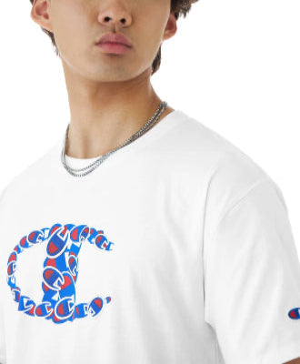 Champion US Men’s Collage Logo Classic Graphic Tee – White - ANTHEM