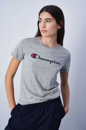 Anthem Champion Grey Tshirt Champion Europe Women Full Script Logo