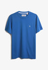 Original Penguin Organic Cotton Jersey Sticker Pete Short Sleeve Tee Shirt – Classic Blue