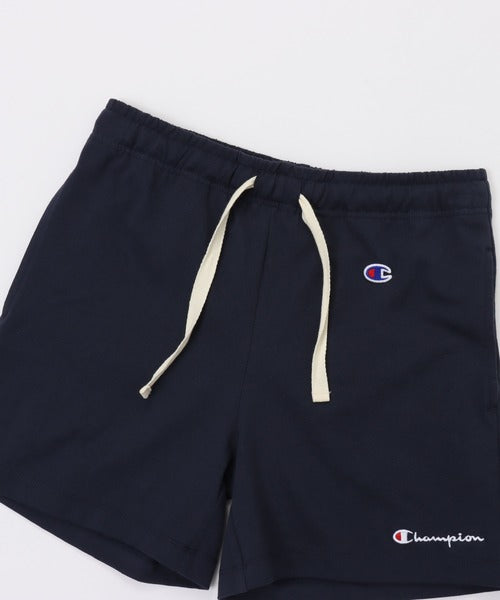 Champion Japan Script Logo Womens Shorts Navy