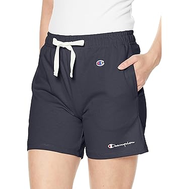 Champion Japan Script Logo Womens Shorts Navy - Main Image