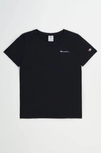 Champion Europe Women Crewneck with Left Chest Logo – Black - ANTHEM