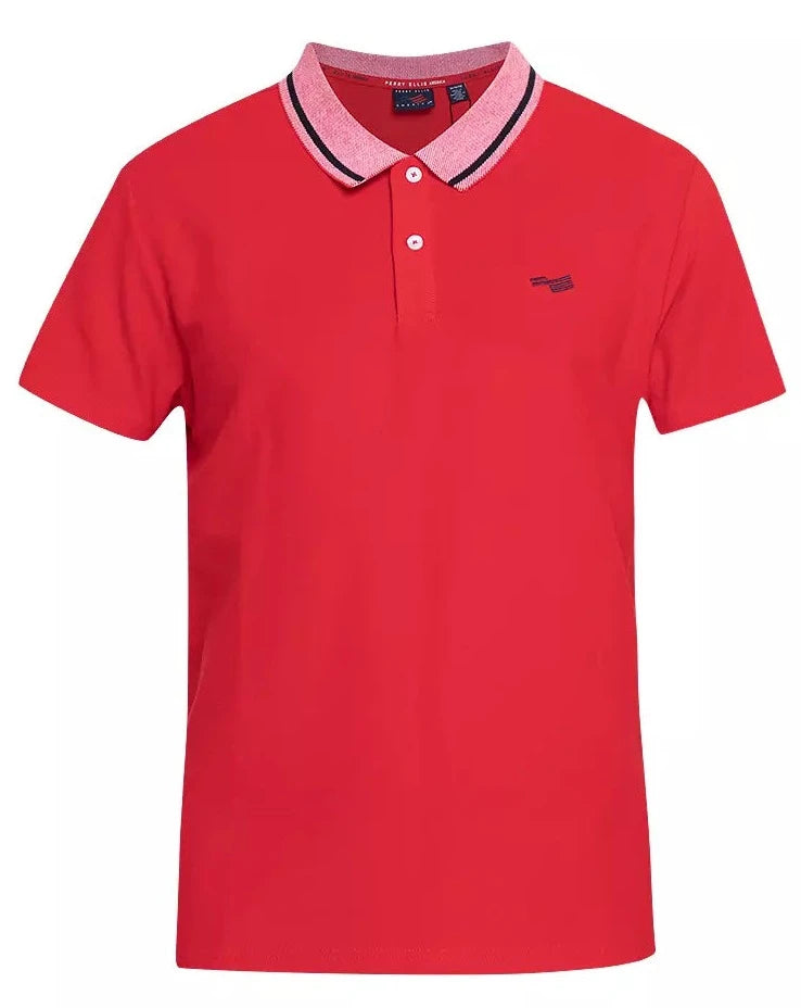 Perry Ellis America Open Chest Knit Polo Shirt - ANTHEM