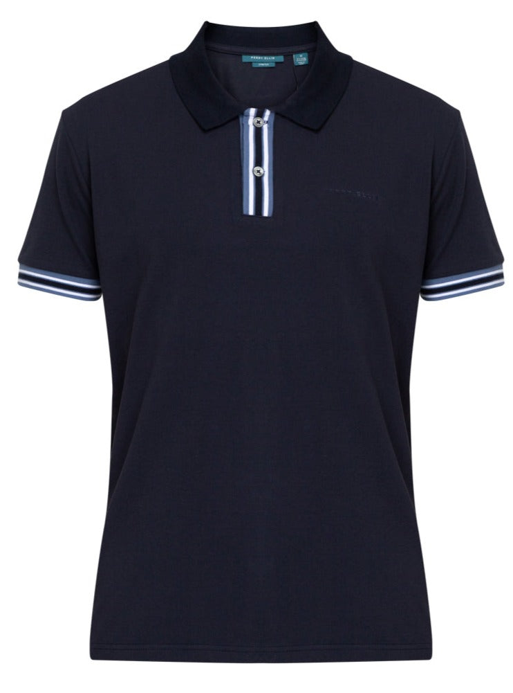 Perry Ellis Open Chest Knit Stretch Polo - ANTHEM