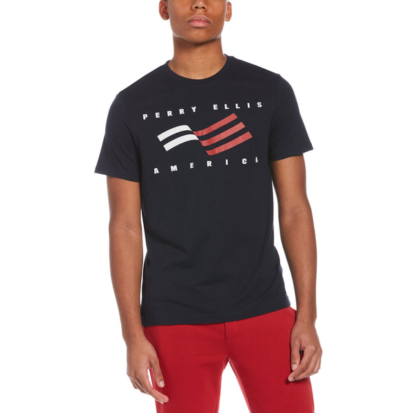 Perry Ellis America Round Neck Knit T-Shirt