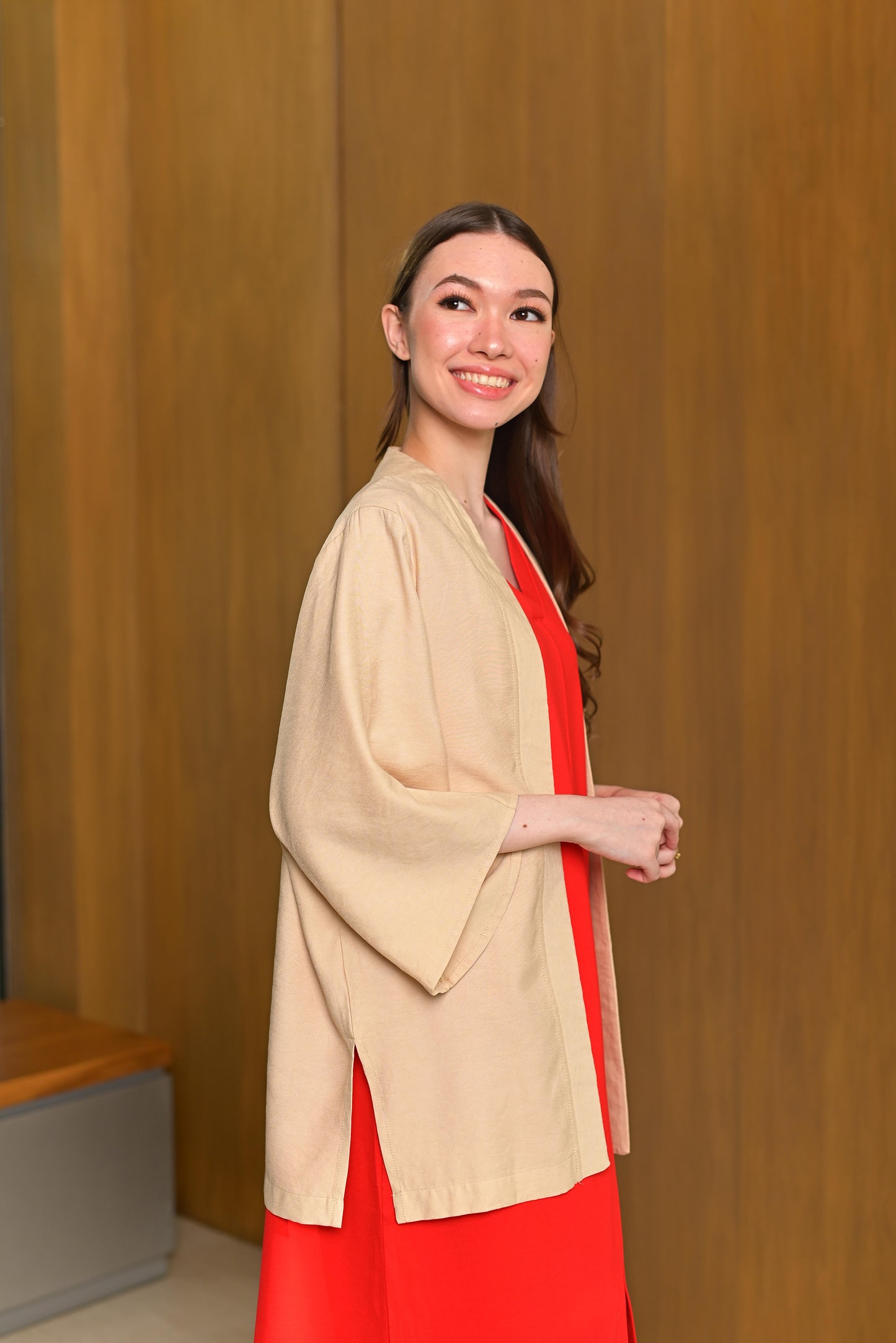 Between Days Diana Open Cardigan in Beige