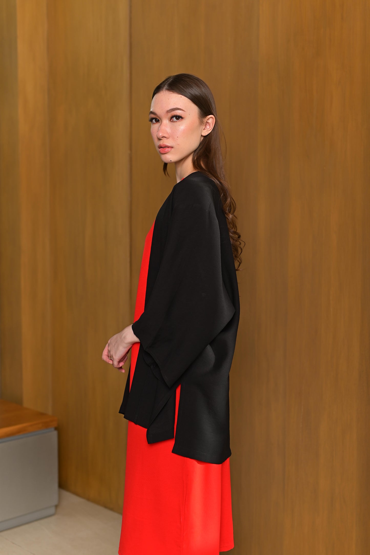 Between Days Diana Open Cardigan in Black