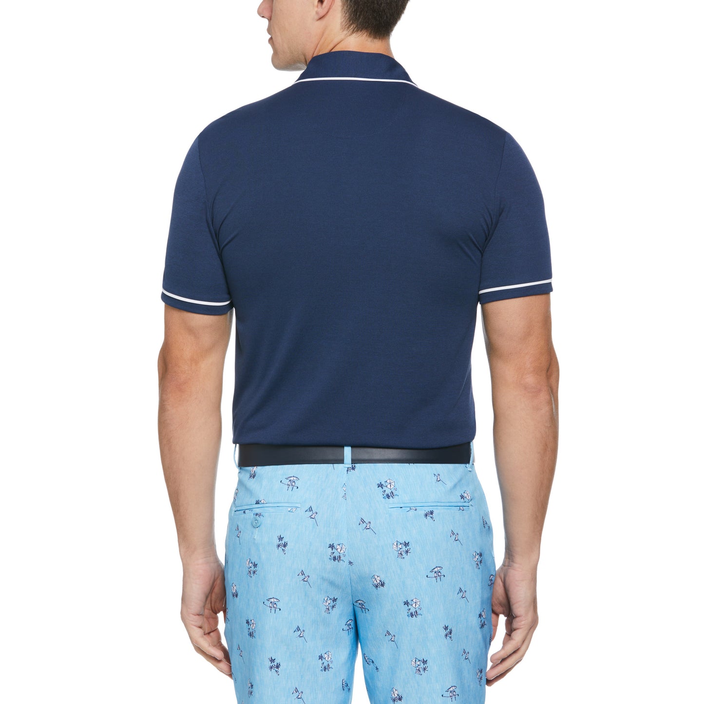 Original Penguin Eco Performance Earl Short Sleeve Golf Polo Shirt Black Iris