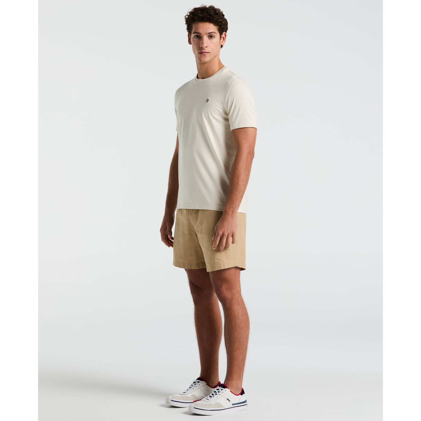 Original Penguin TV Pete Organic Cotton Short Sleeve Tee in Birch