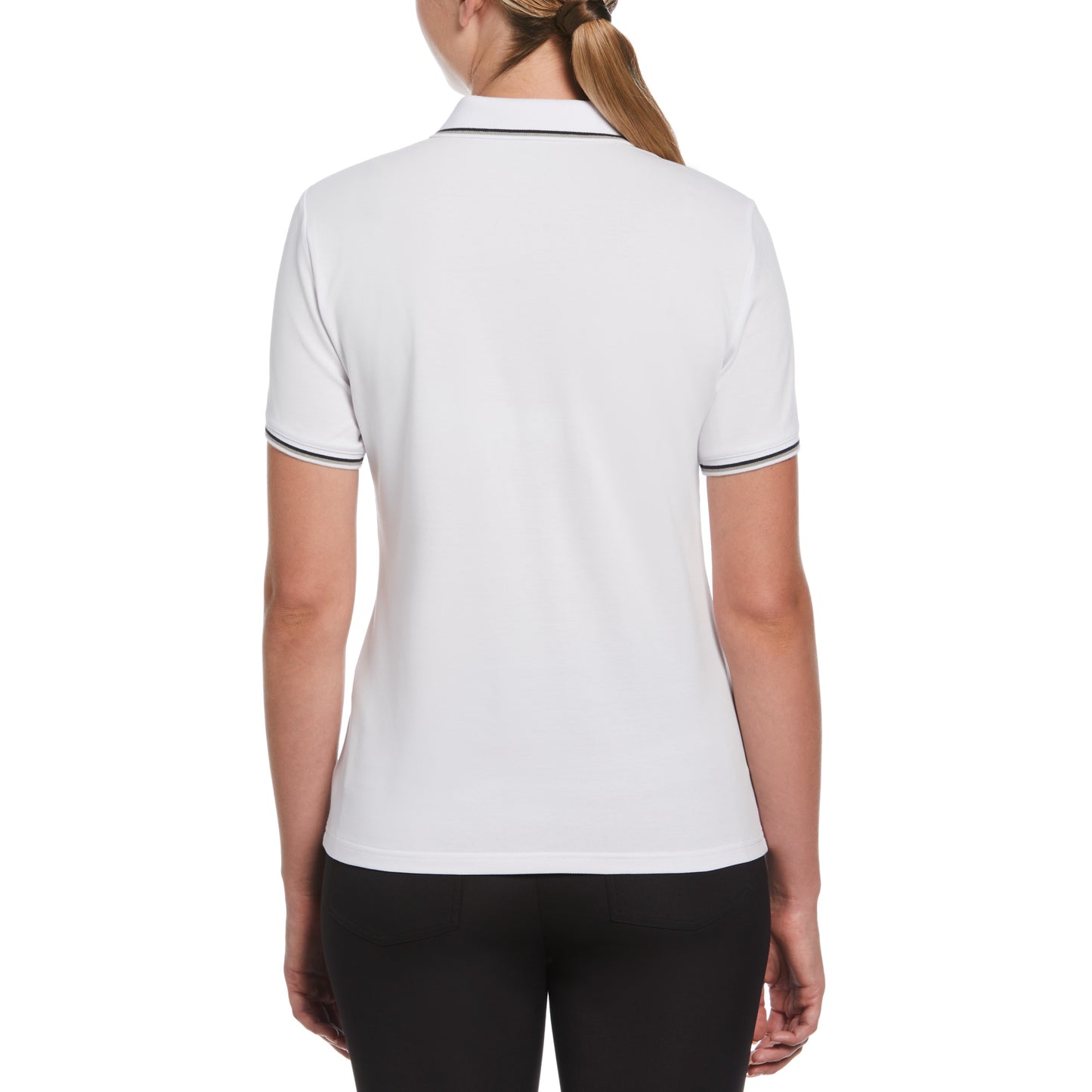 Original Penguin Womens Mega Pete Logo Short Sleeve Polo Shirt Bright White