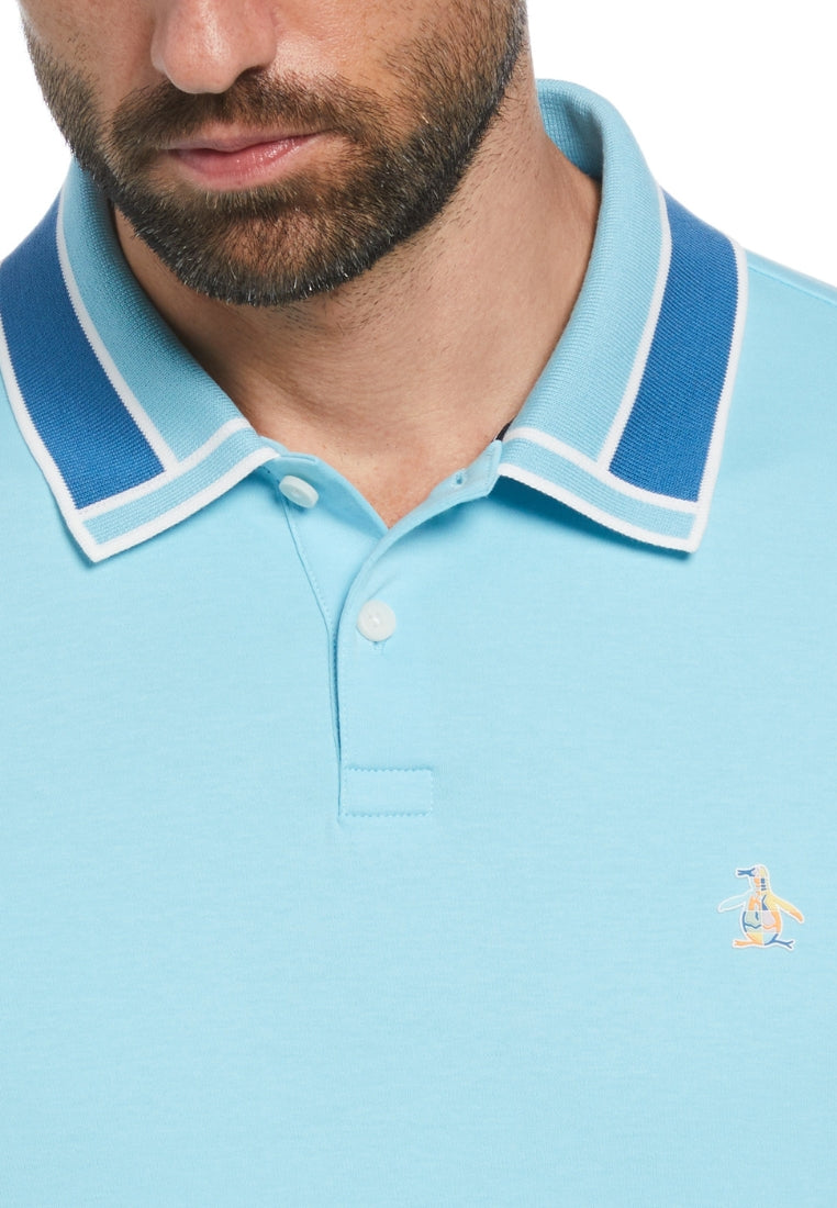 Original Penguin Organic Interlock Novelty Collar Polo - ANTHEM