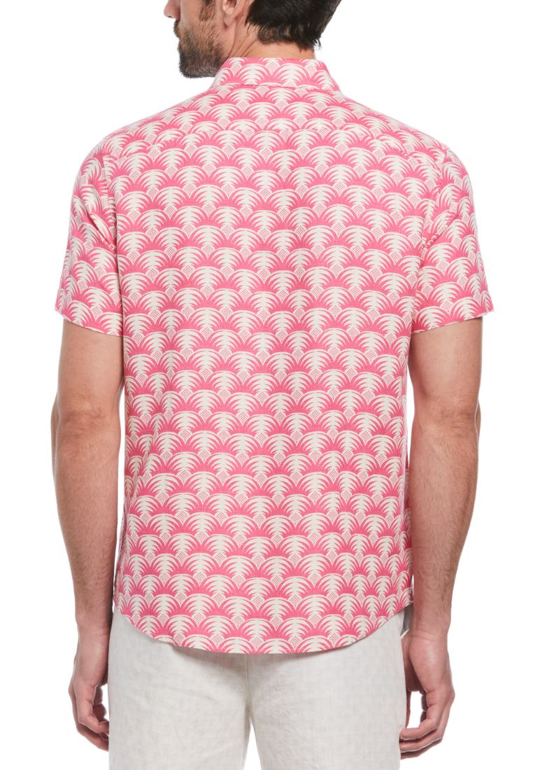 Original Penguin Delave Linen AOP Geometric Palm Shirt - ANTHEM