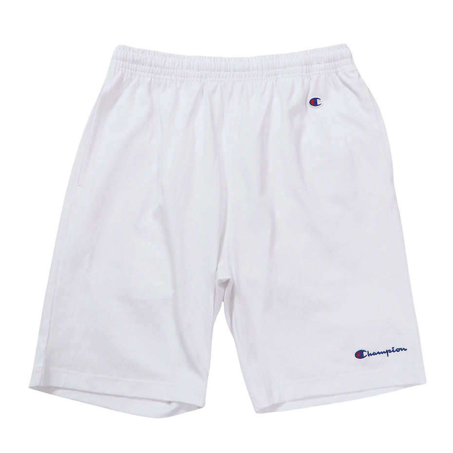 Champion Japan Left C & Script Logo Shorts White