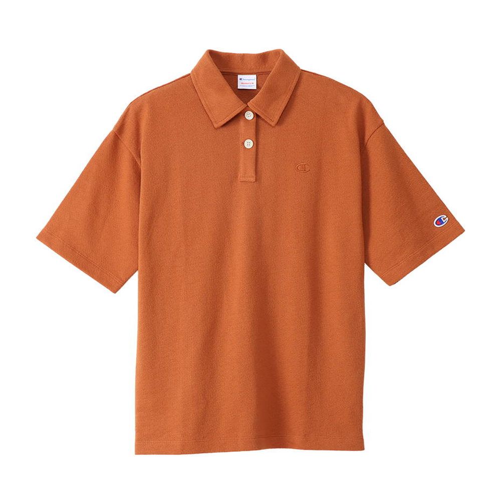 Champion Japan Womens Left C Logo Polo Shirt – Amber Brown