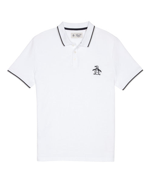 Original Penguin Mega Pete Short Sleeve Polo Shirt - Bright White - ANTHEM