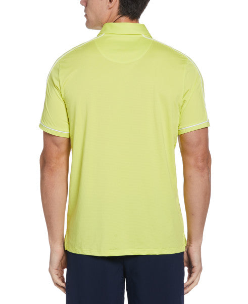 Original Penguin US Men’s Piped Performance 1/4 Zip Tennis Short Sleeve Polo Shirt – Limeade