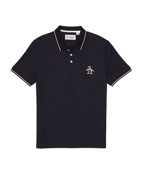 Original Penguin Mega Pete Short Sleeve Polo Shirt - Dark Sapphire - ANTHEM