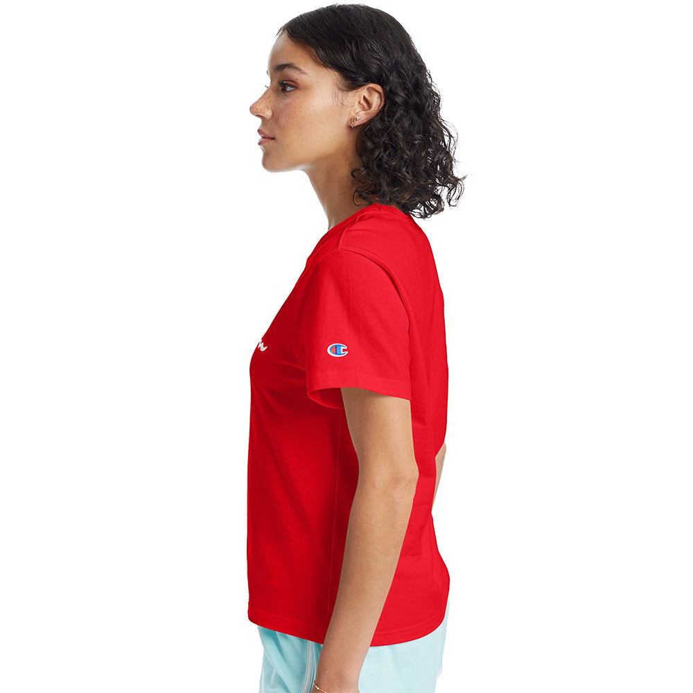 Champion USA Womens The Girlfriend Tee- Scarlet - ANTHEM