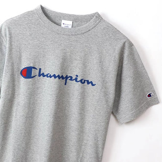 Champion Japan Script Logo Short Sleeve T-Shirt – Oxford Gray