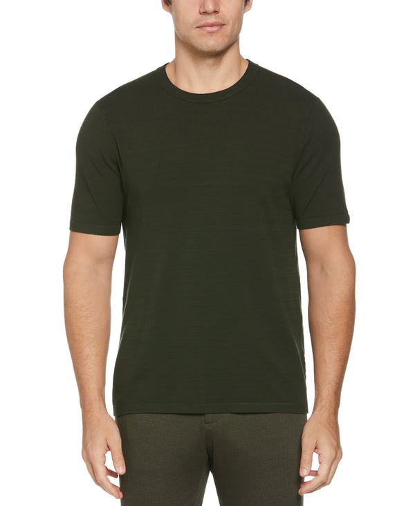 Perry Ellis T-Shirt Uomo Slim Fit Girocollo – Morbida Miscela Cotone E Lycra, Pacco Da 1