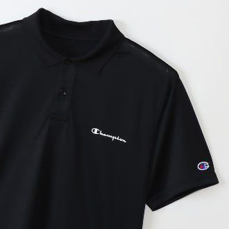 Champion Japan Left Script Polo Shirt – Black