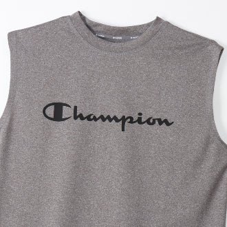 Champion Japan Script Logo Muscle Tee – Charcoal