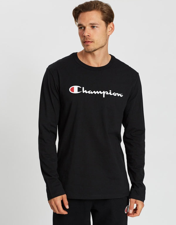 Champion US Classic Graphic Long Sleeve Tee – Black