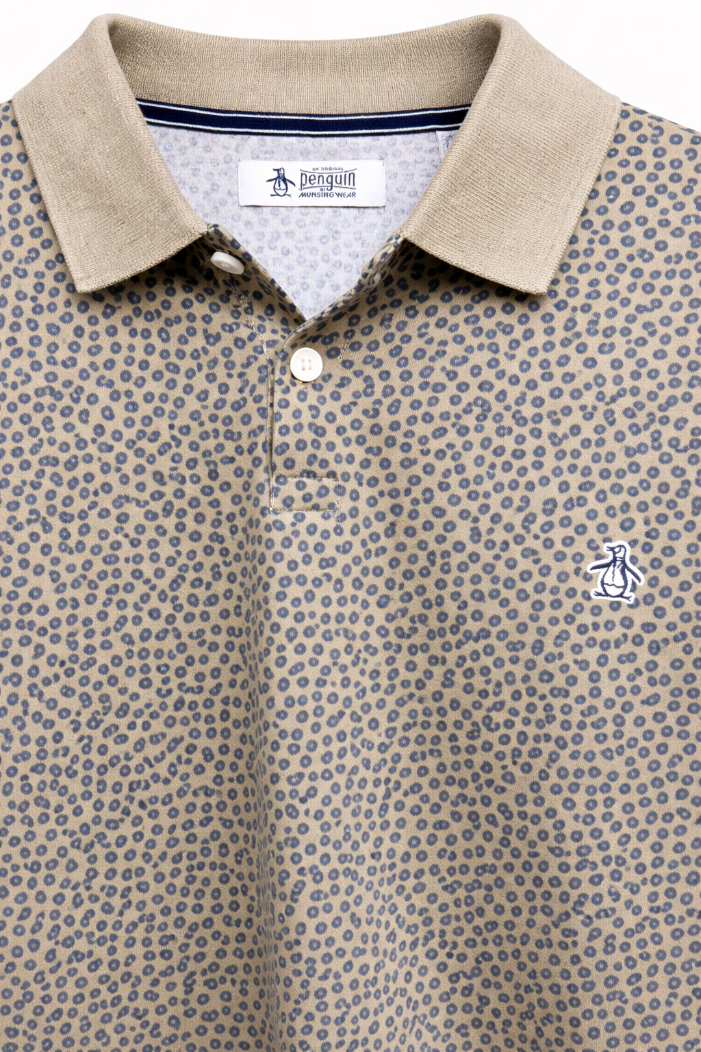 Original Penguin Organic Interlock Print Ditsy Polo - ANTHEM