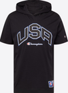Champion Europe Graphic Crewneck Hooded T-Shirts – Black/Blue