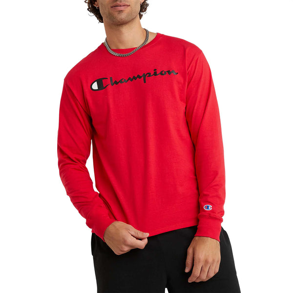 Champion US Classic Graphic Long Sleeve Tee Scarlet ANTHEM