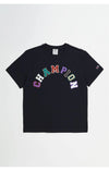 Champion Europe Women Crewneck with Script Embroidered and Print  – Black