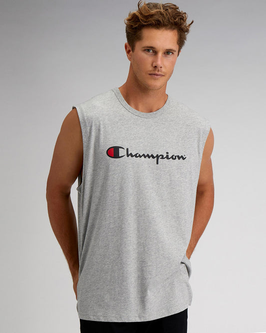Champion US Classic Graphic Muscle Tee – Oxford Grey