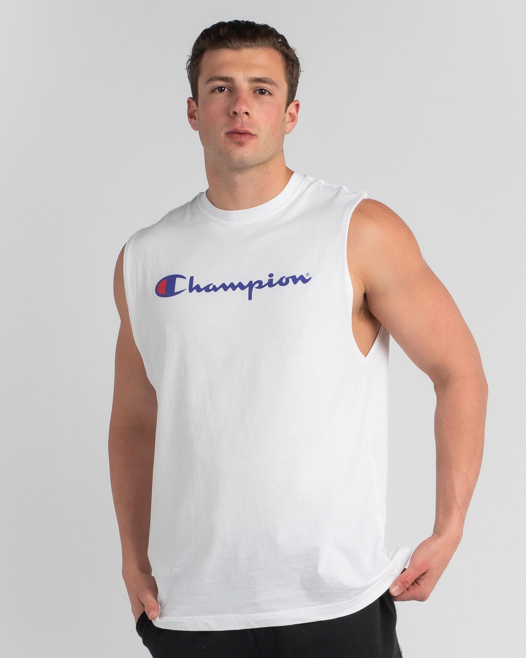Champion US Classic Graphic Muscle Tee – White - ANTHEM