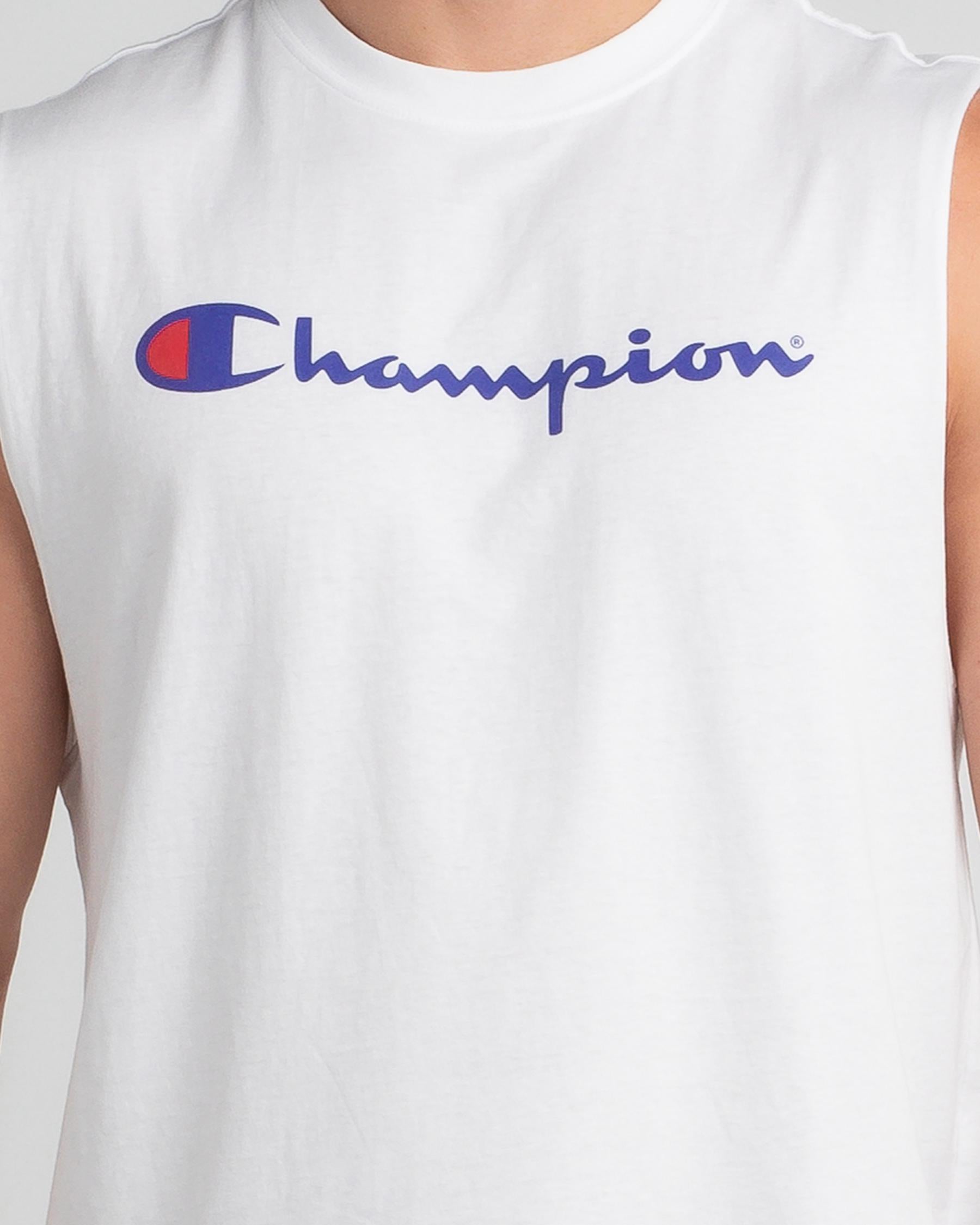 Champion US Classic Graphic Muscle Tee – White - ANTHEM