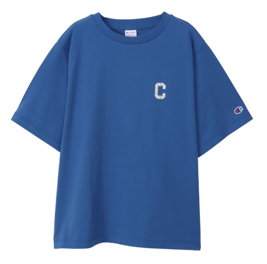 Champion Japan Women’s  C- Logo Short Sleeve T-Shirt  – Blue