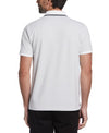 Original Penguin Birdseye Pique Engineered Stripe Short Sleeve Polo Shirt - Bright White