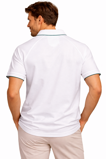 Original Penguin Jacquard Front Quarter Raglan Polo - ANTHEM