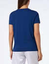 Champion Europe Women Full Script Logo Crewneck T-Shirt  – Dark Blue