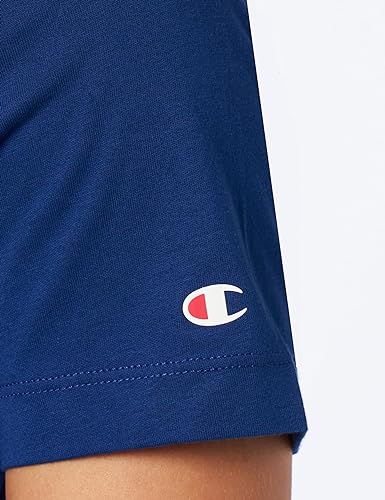 Champion Europe Women Full Script Logo Crewneck T-Shirt  – Dark Blue