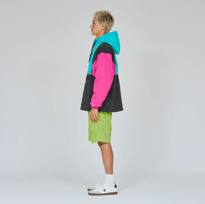 Champion Hooded Anorak Jacket in Black