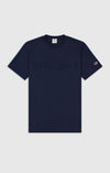 Champion Europe Men’s Crewneck T-Shirt with Embroidered  – Dark Blue