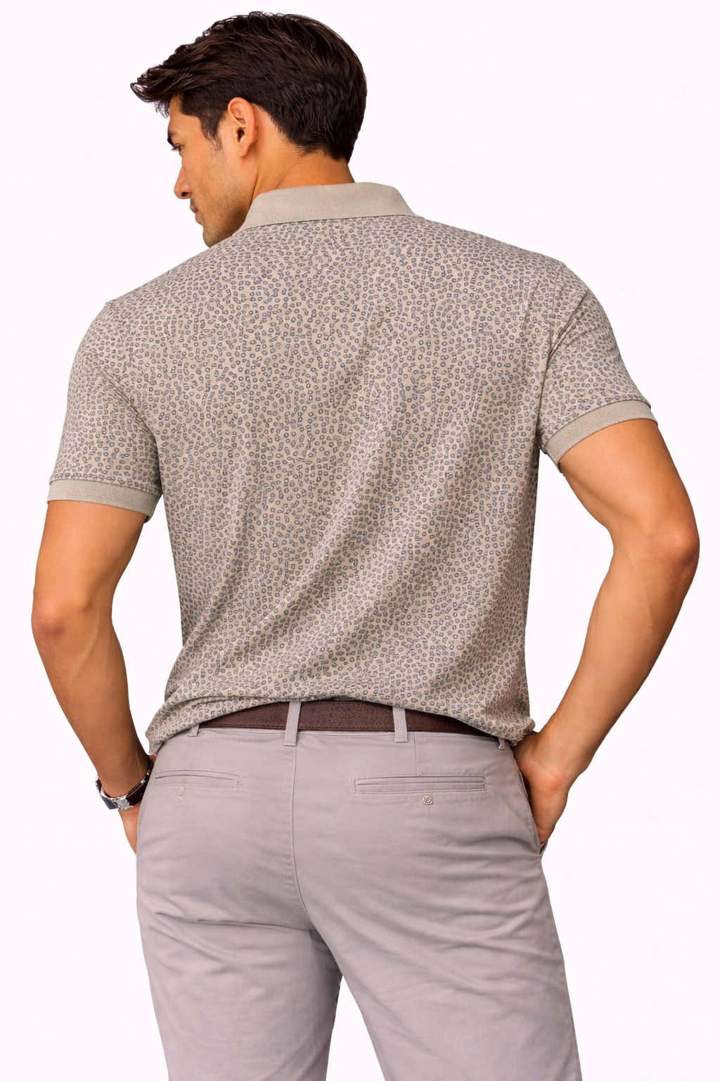 Original Penguin Organic Interlock Print Ditsy Polo - ANTHEM