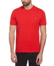 Original Penguin Organic Cotton Jersey Tv Pete Short Sleeve Tee Shirt – Racing Red