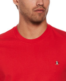 Original Penguin Organic Cotton Jersey Tv Pete Short Sleeve Tee Shirt – Racing Red