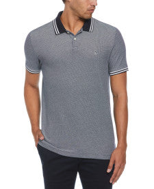 Original Penguin Pique Birdseye Short Sleeve Polo Shirt With Undercollar – Dark Sapphire - ANTHEM