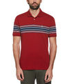 Original Penguin Chest Stripe Short Sleeve Polo Shirt – Red Dahlia