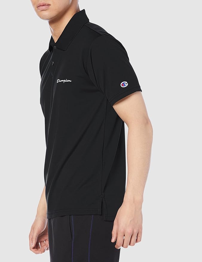 Champion Japan Left Script Polo Shirt – Black - ANTHEM