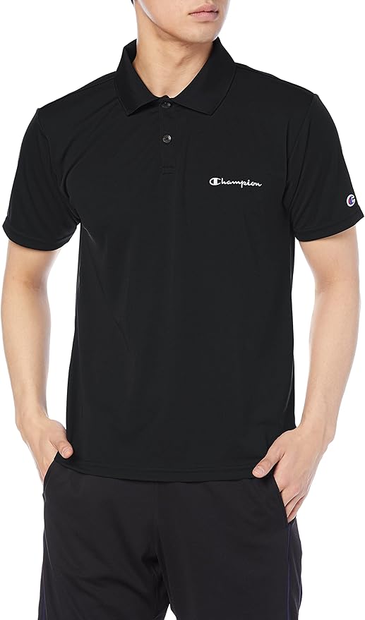 Champion Japan Left Script Polo Shirt – Black - ANTHEM