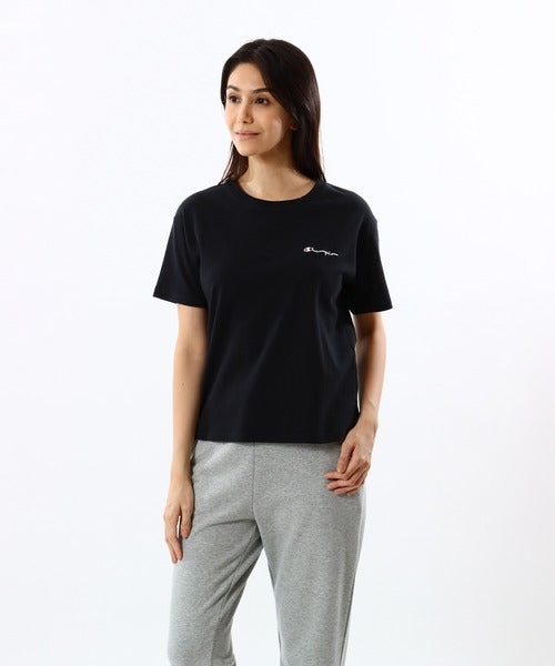 Champion Japan Round Neck Womens Short Sleeve Tee Black
